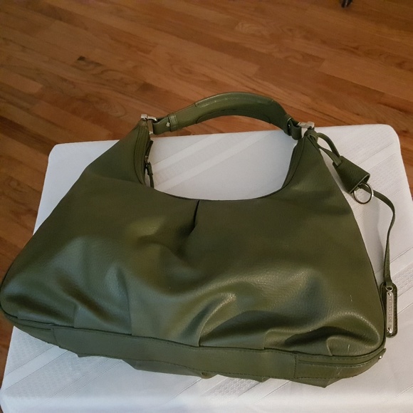 Liz Claiborne Green Polyvinyl Hobo Bag - Picture 3 of 8